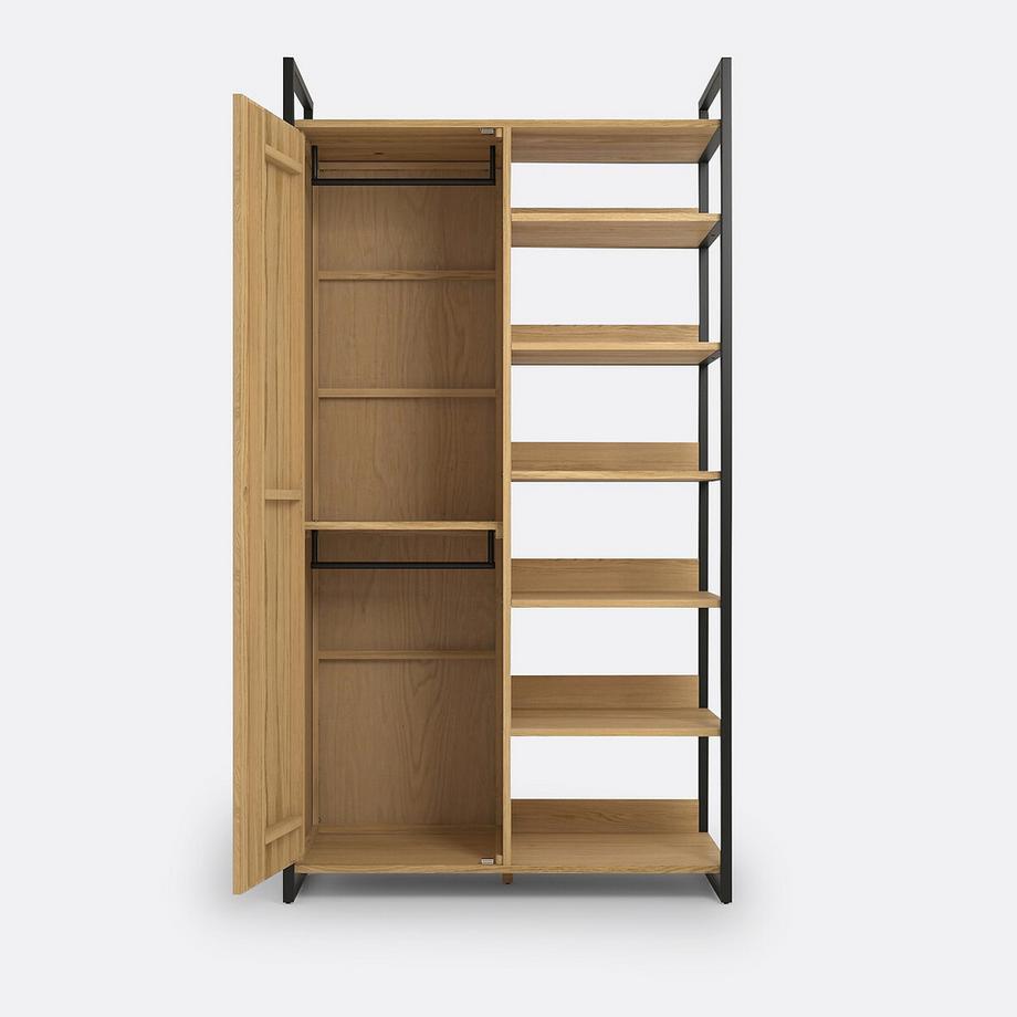 La Redoute Intérieurs Module armoire 1 porte penderie 6 étagères HIBA  