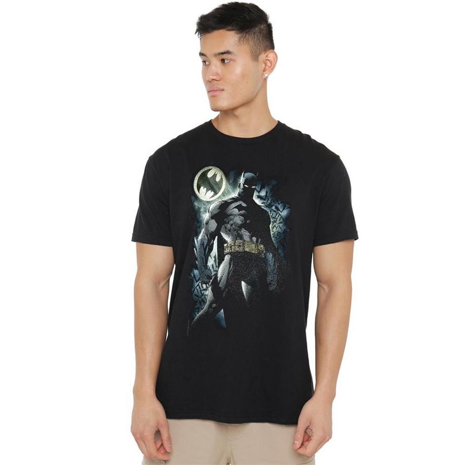 BATMAN Ringgesponnenes T-Shirt mit -Print  