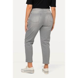 Ulla Popken  Mom jeans con interno stampato e taglio a cinque tasche 