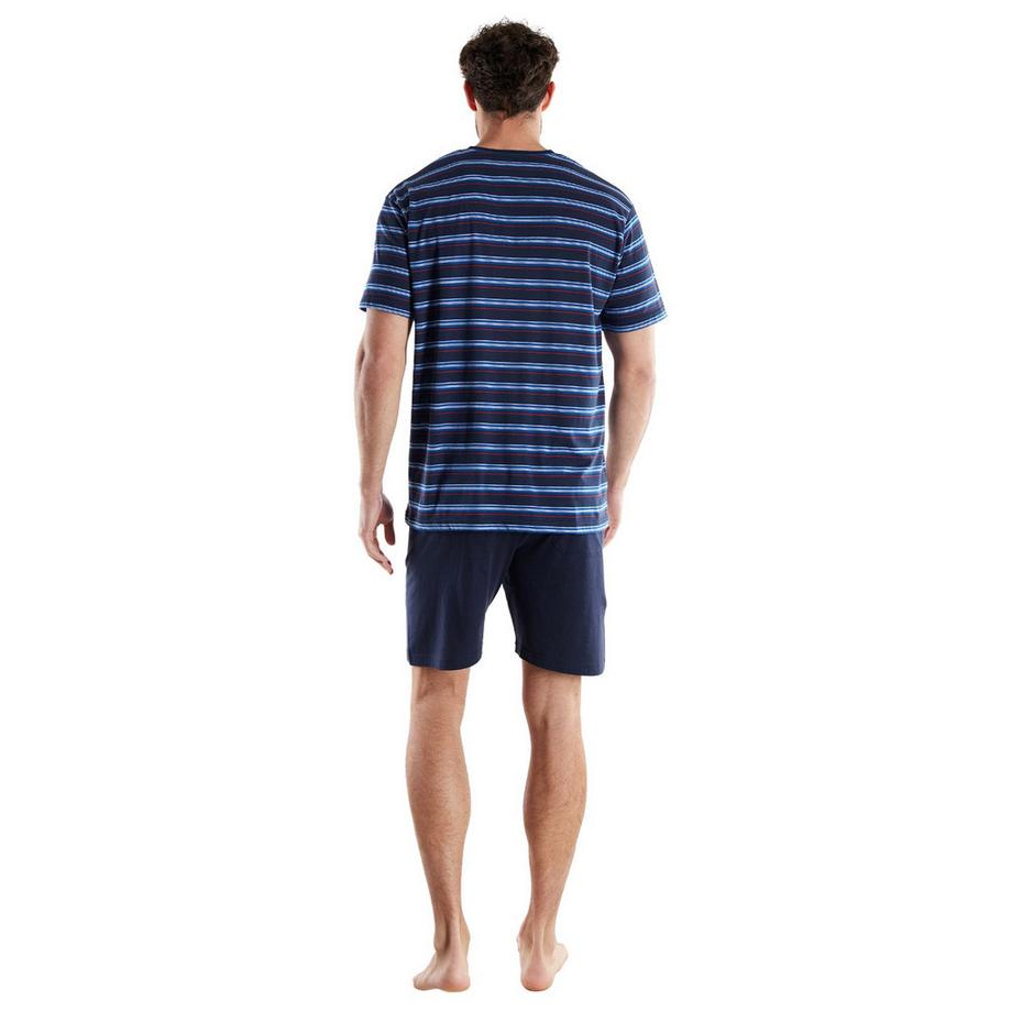 Götzburg Pigiama Shorty collo a V e top a righe  