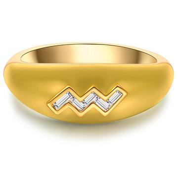 Femme Bague Zodiaque Verseau