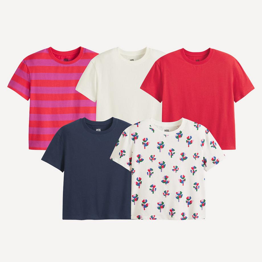 Lot de 5 T-shirts manches courtes
