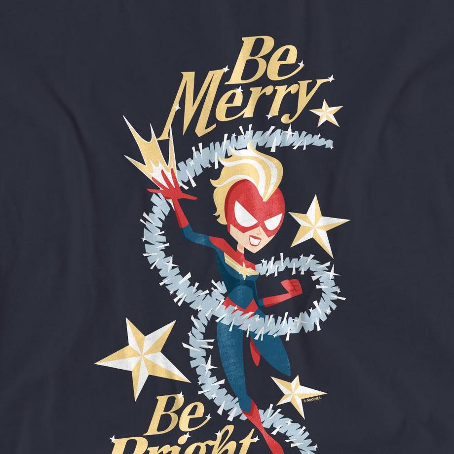 Captain Marvel  T-ShirtBe Merry Be Bright 