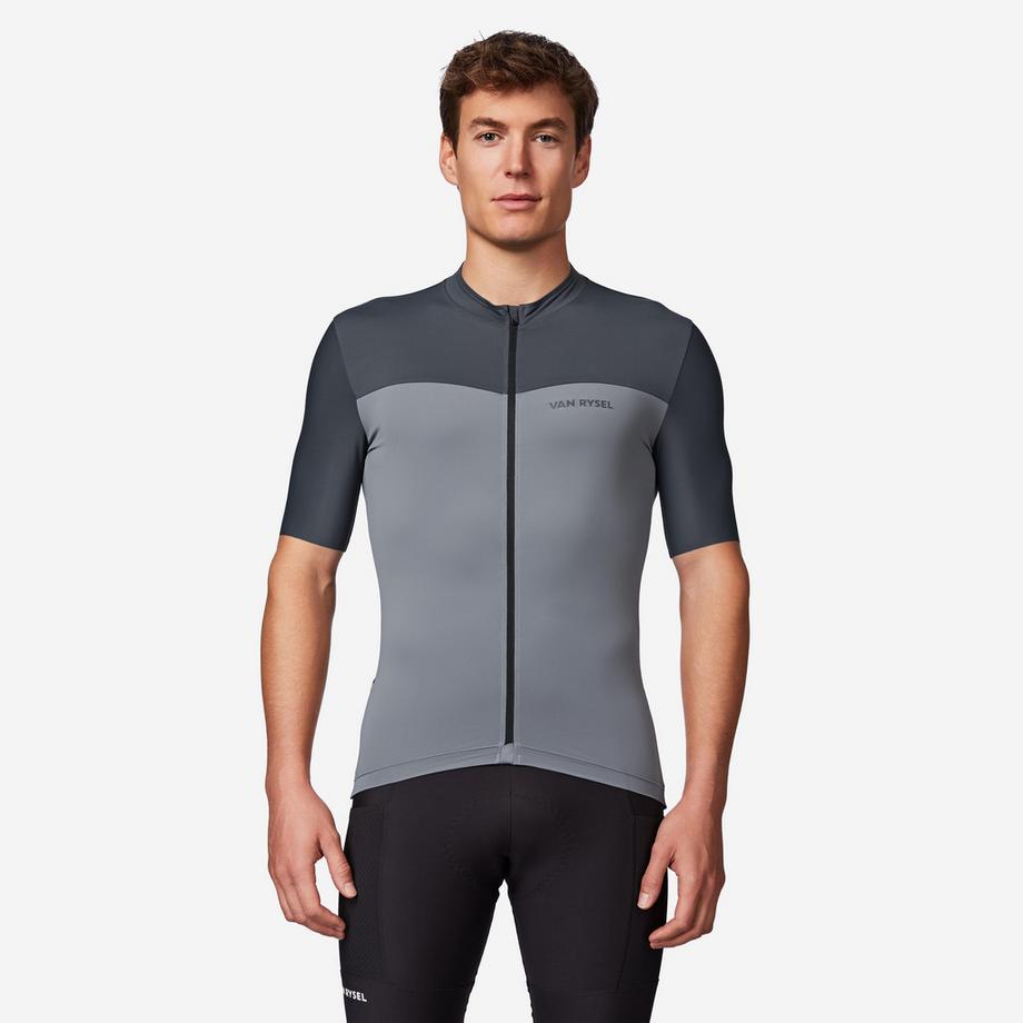 Maglia ciclismo maniche corte aderente uomo poliestere