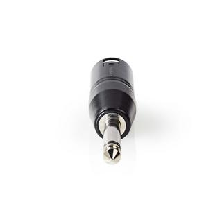 Nedis  XLR Adapter | XLR 3-pin male | 6.35 mm male | Vernickelt | Gerade | Metall | Schwarz | 1 Stk. | Plastikbeutel 