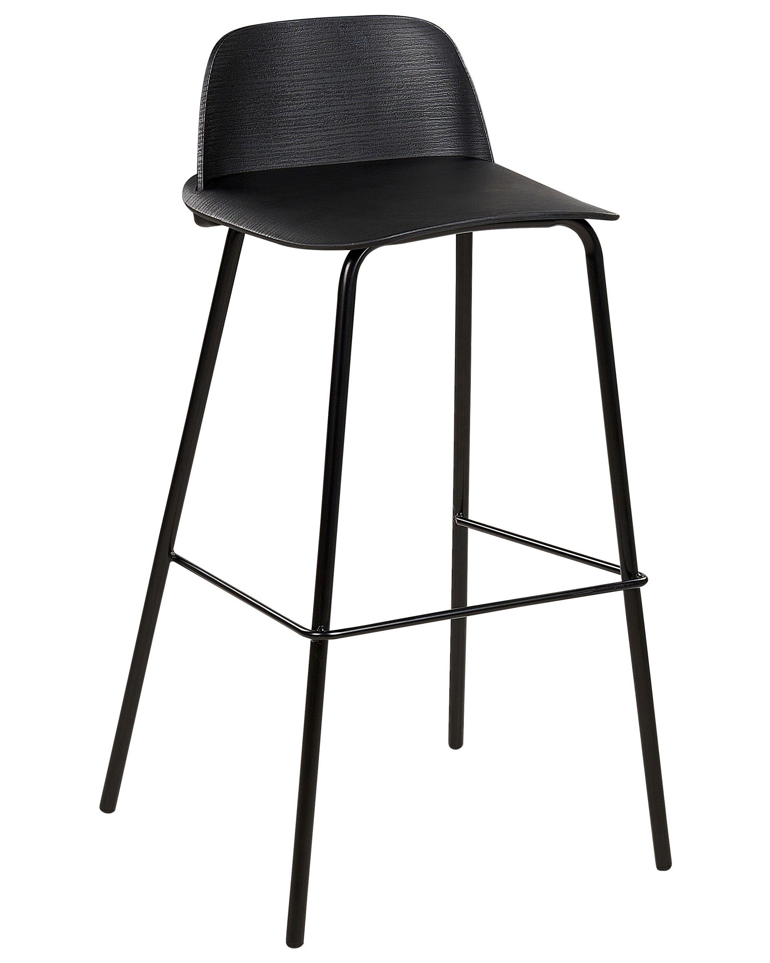 Beliani Set mit 4 Barstühlen aus Kunststoff Modern MORA  