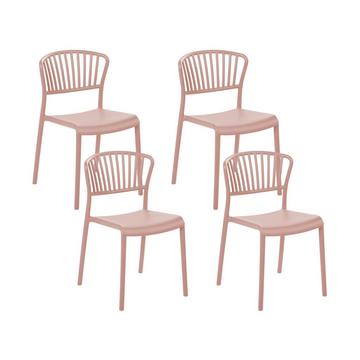 Set mit 4 Stühlen aus Polypropylen Modern GELA