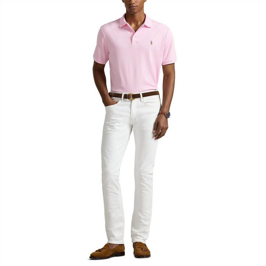 Ralph Lauren Pima Baumwolle Schmal Kurzärmlig Poloshirt  