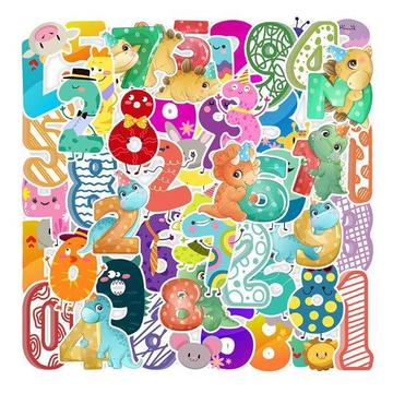 Pack de Stickers - Animaux avec Chiffres