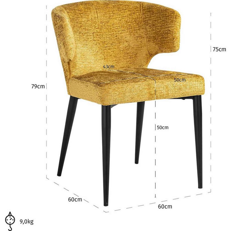 mutoni Esszimmerstuhl Taylor mustard  