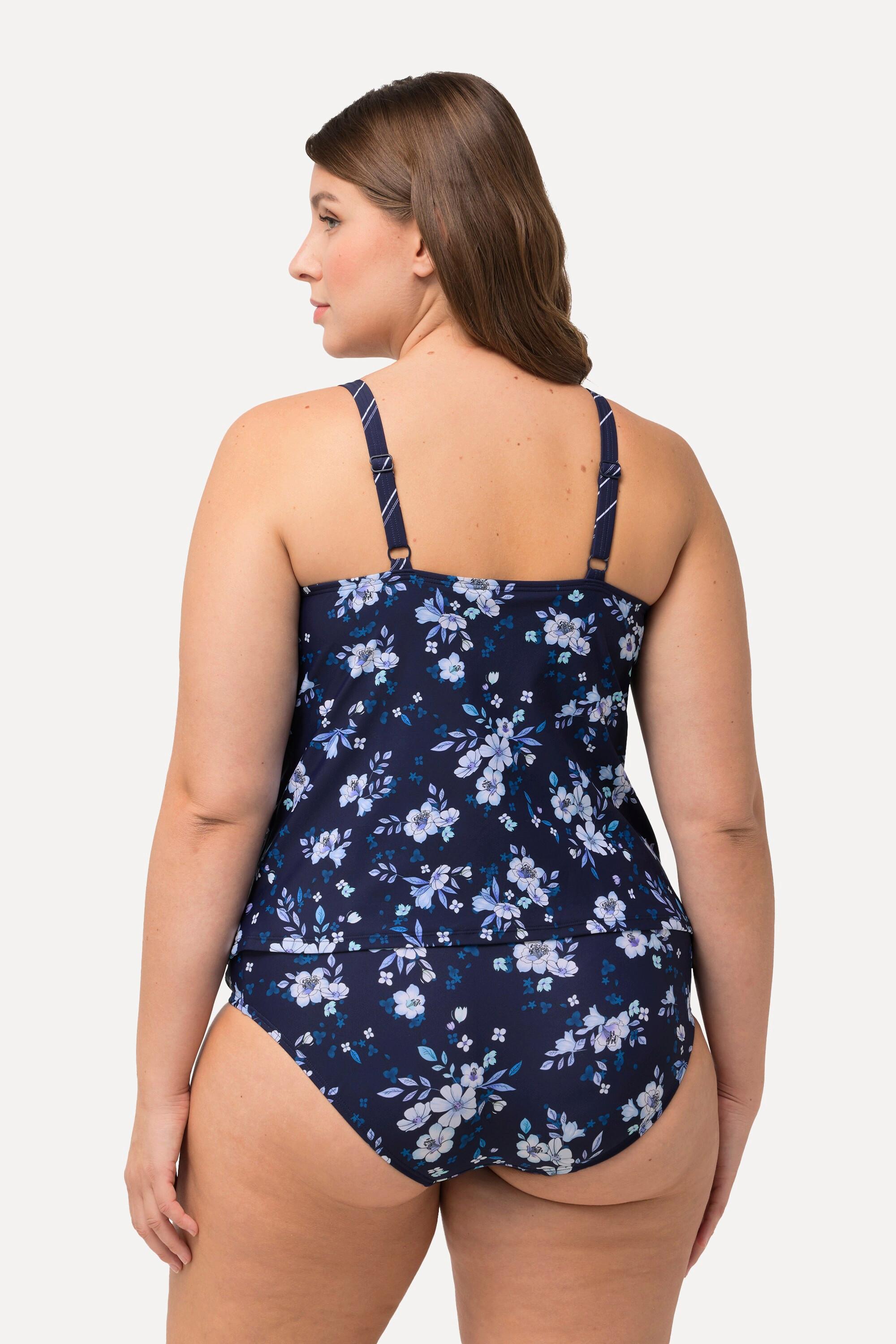 Ulla Popken Tankini Premaman Bellieva a Fiori e Righe  