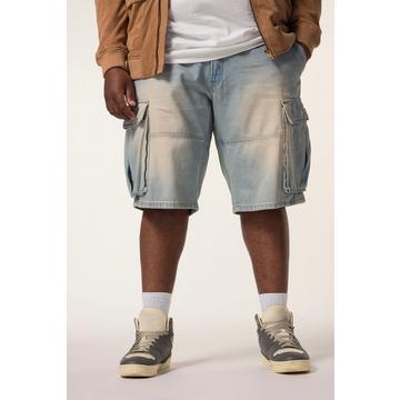 Jeans-Bermuda, Baggy Fit, Cargotaschen, bleached Denim, bis 72