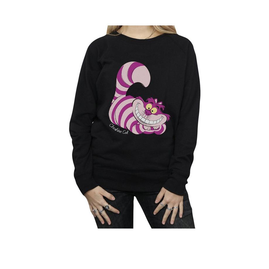 Alice in Wonderland Cheshire Cat Grafikdruck Sweatshirt  