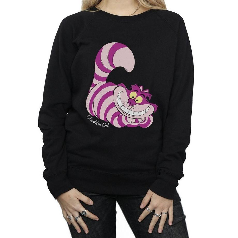 Alice in Wonderland Cheshire Cat Grafikdruck Sweatshirt  