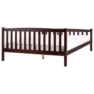 Beliani Lit avec sommier en Bois de pin Scandinave GIVERNY  