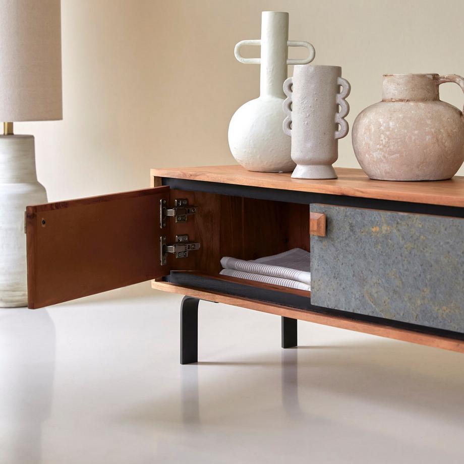 Tikamoon Mobile TV in acacia 160 cm Temis  