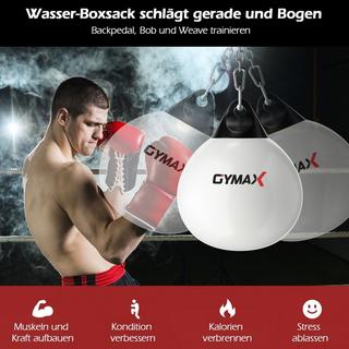 Northix  Ø45 cm Wasserboxsack 50 kg Boxing Punching Bag mit Verstellbarer Metallkette Weiß 