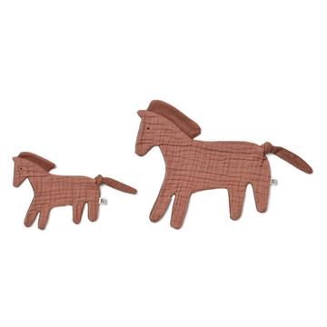 LIEWOOD - Kuscheltuch Janai Pferd 2er-Pack Horses / Dark Rosetta