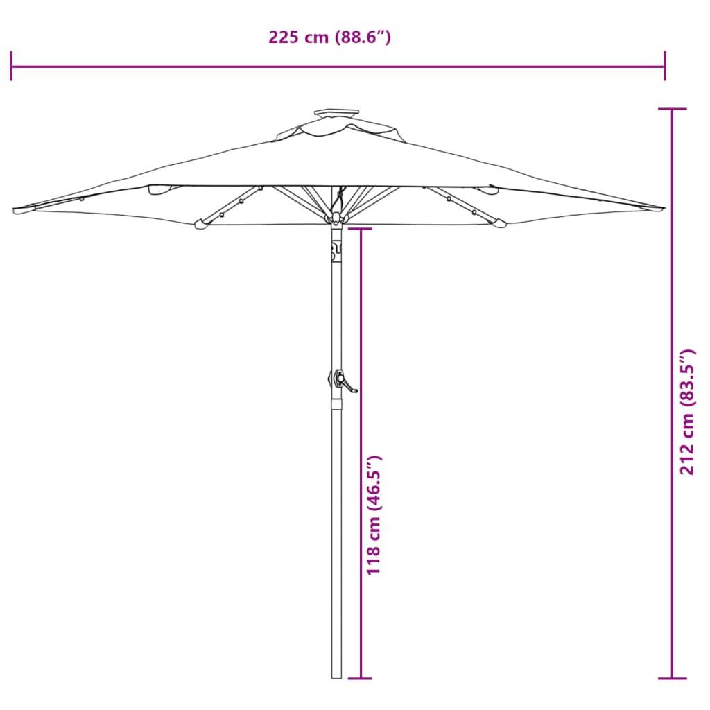 VidaXL ombrellone da giardino  