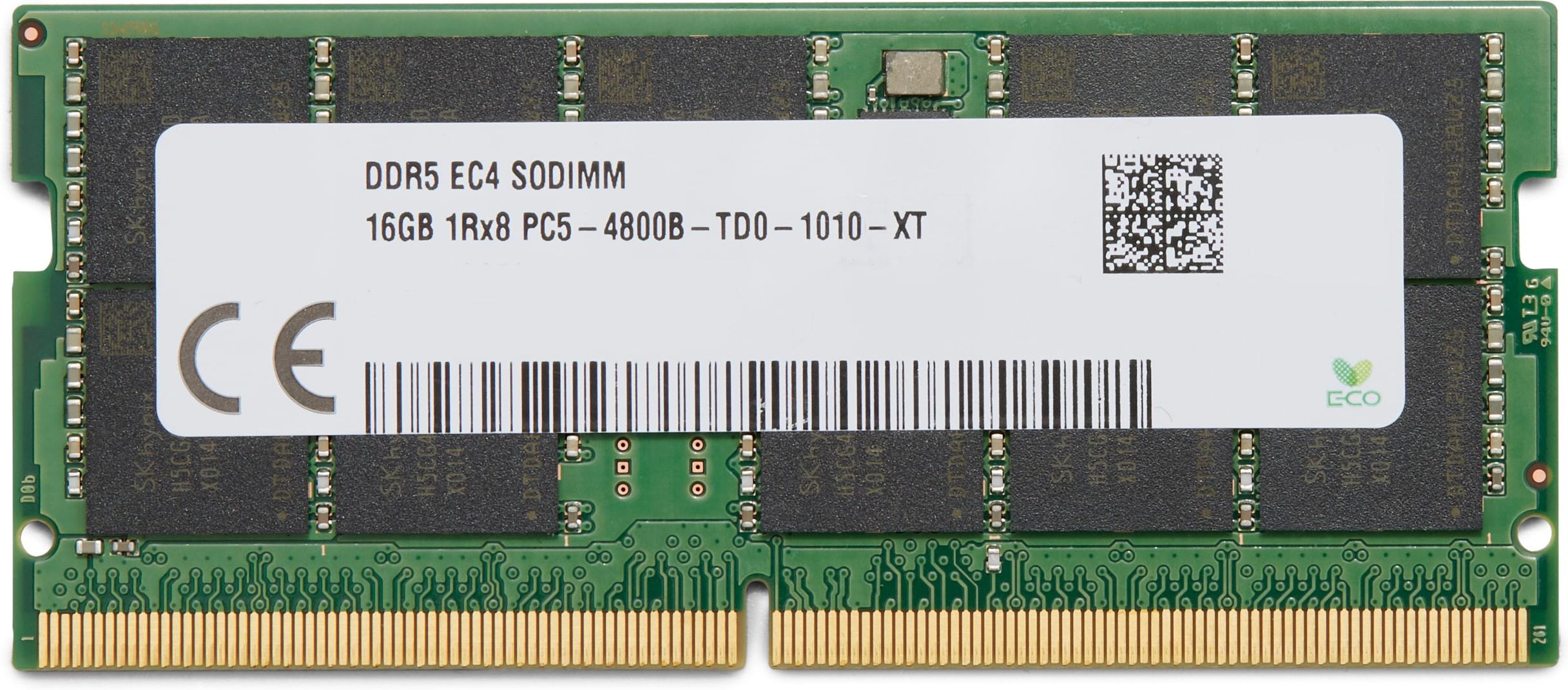 Hewlett-Packard  16GB DDR5 (1x16GB) 4800 SODIMM ECC Memory memoria 