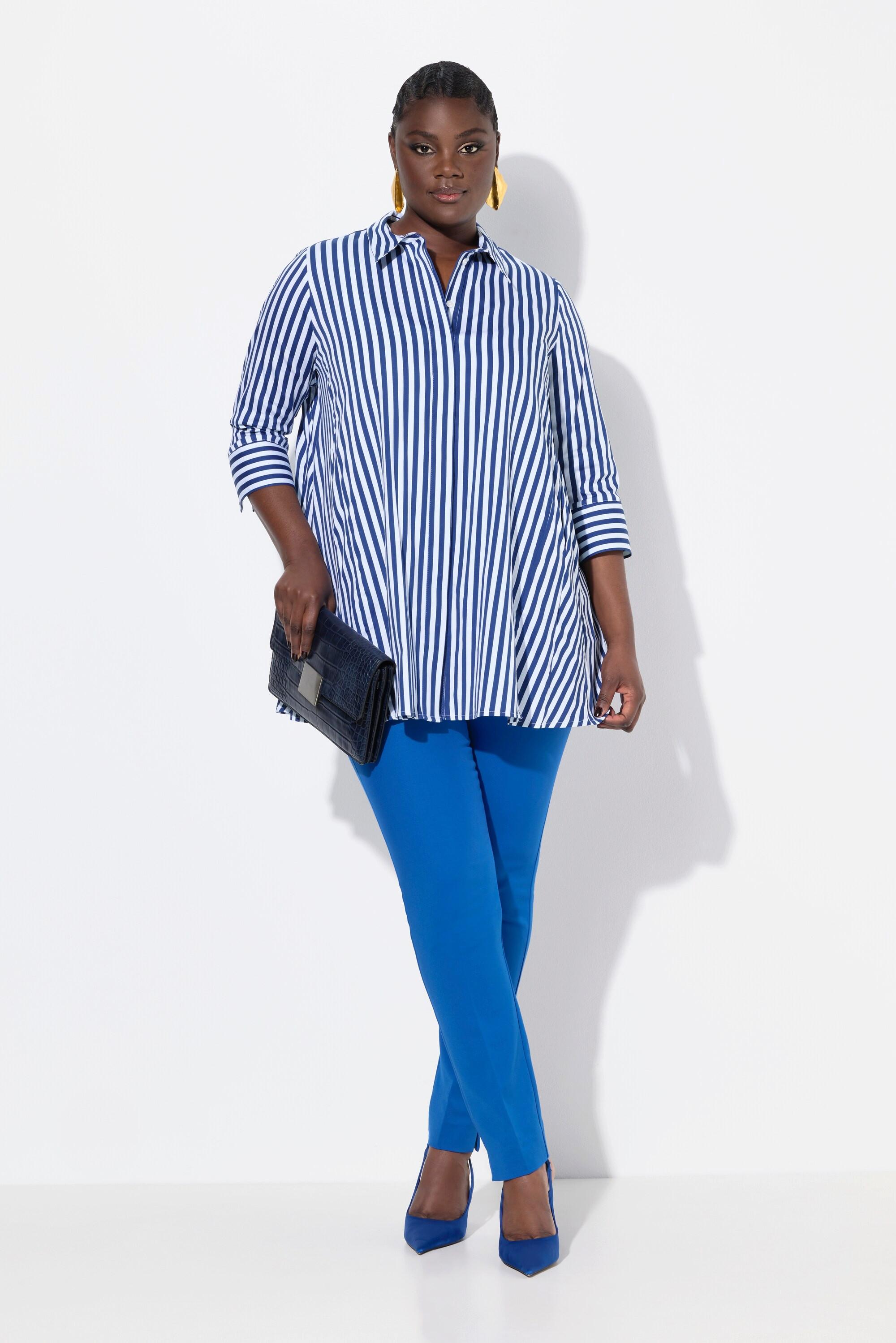 Ulla Popken Sienna Pantaloni Bengalina Gamba Slim Stretch Vita Elastica  