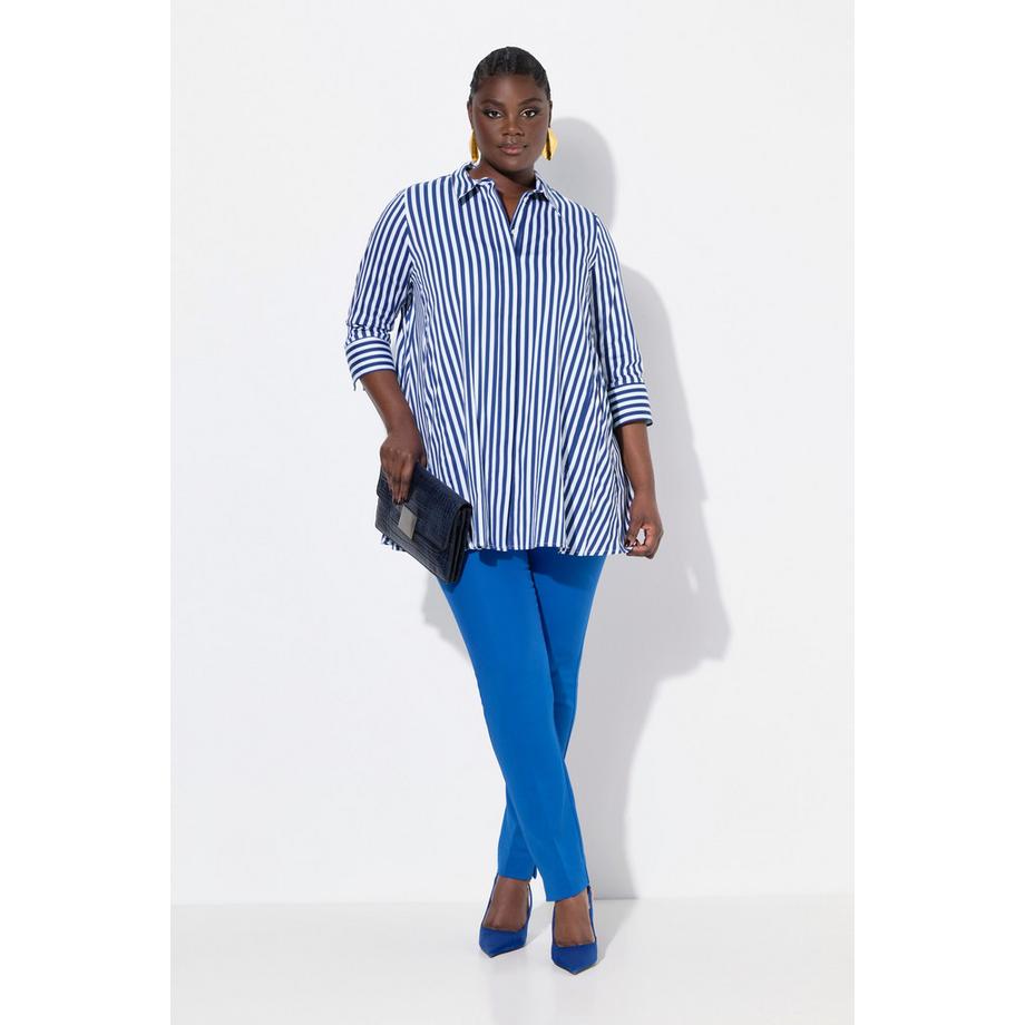 Ulla Popken Sienna Pantalon Bengaline Jambe Slim Extensible Taille Élastique  