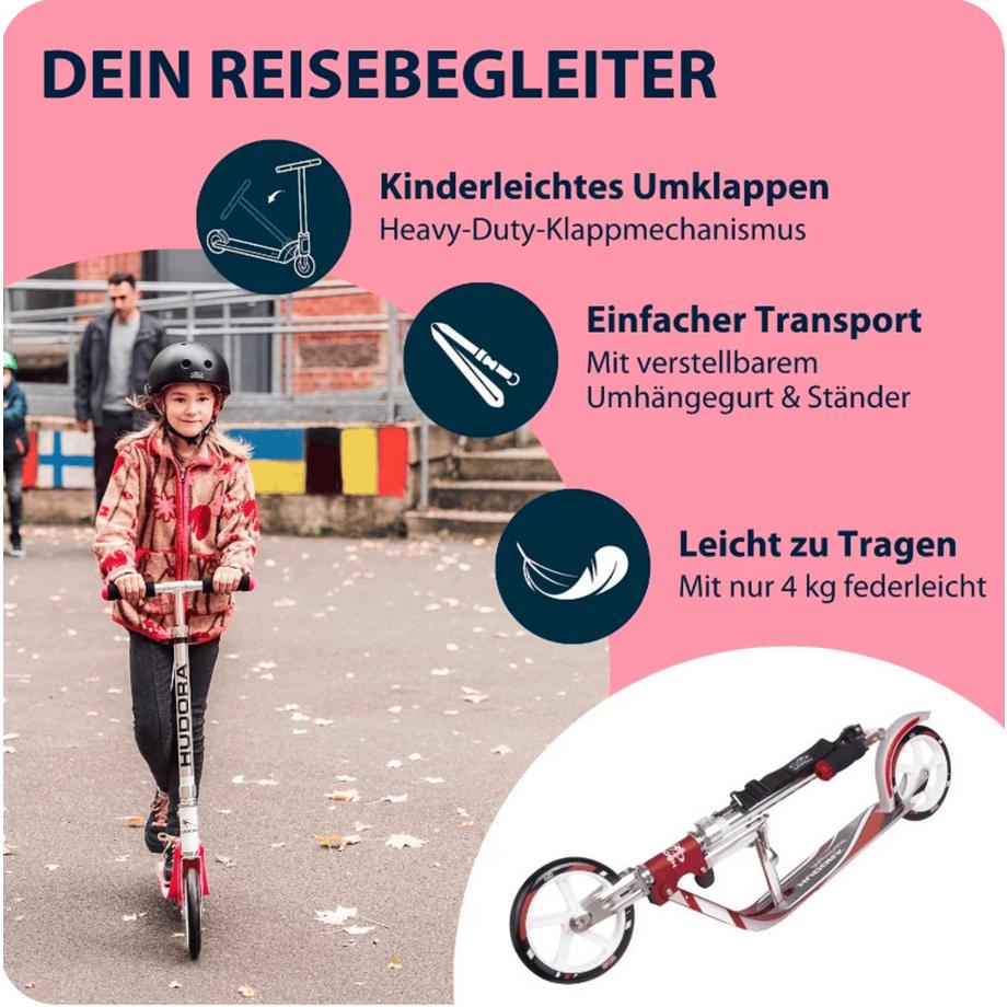 HUDORA  Scooter BIG Wheel RX205 Step Magenta/Silber 