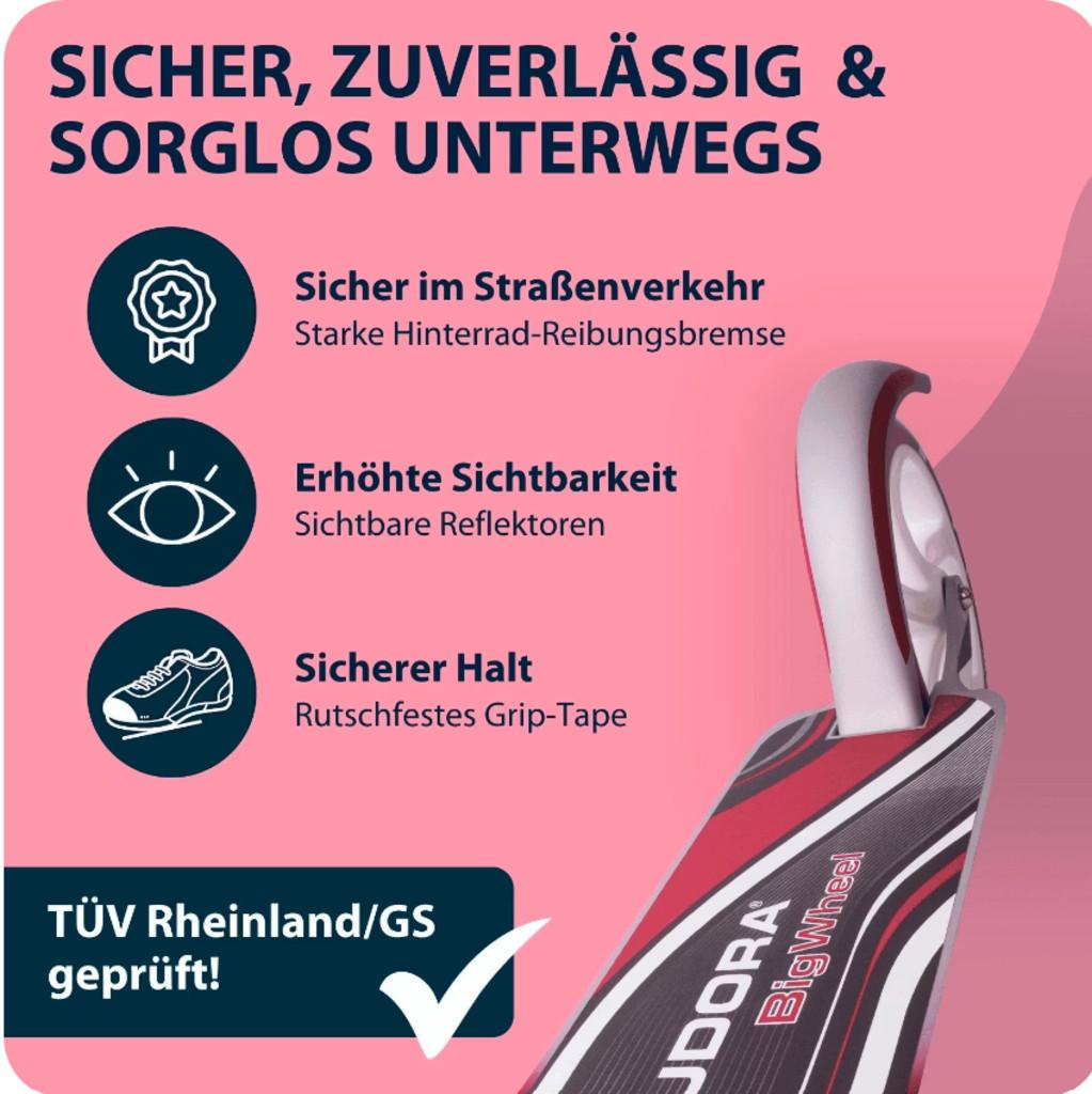 HUDORA  Scooter BIG Wheel RX205 Step Magenta/Silber 