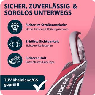 HUDORA  Scooter BIG Wheel RX205 Step Magenta/Silber 