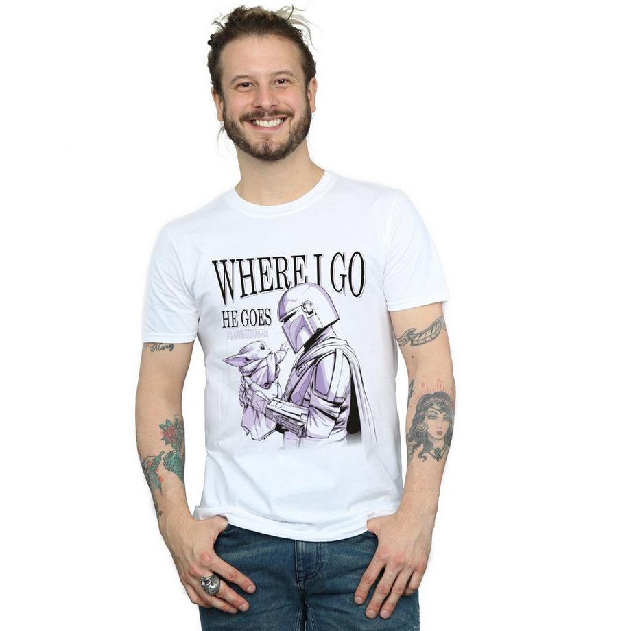 STAR WARS T-Shirt The Mandalorian Where I Go  