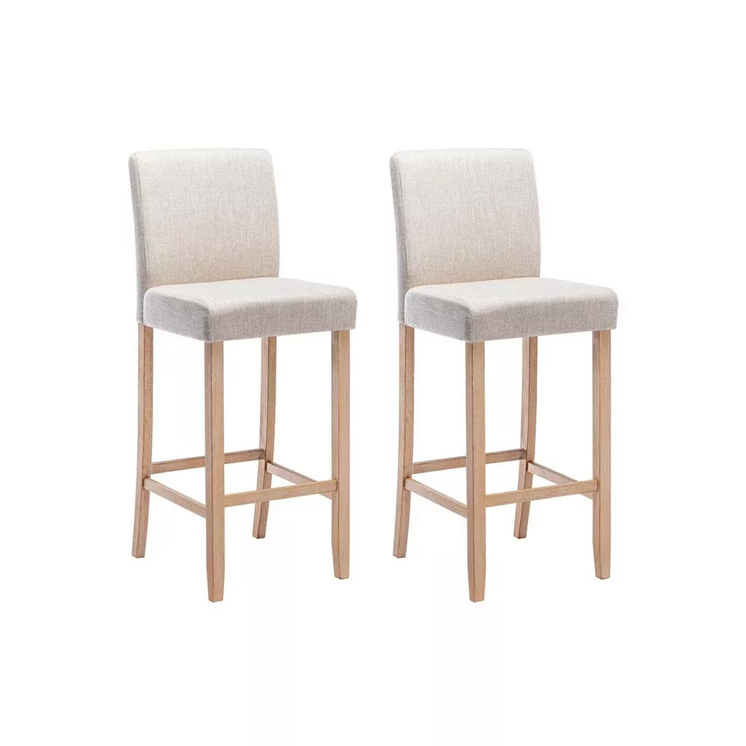 Sgabello Da Bar Tessuto Beige - Lotto Di 2 - Rovigo