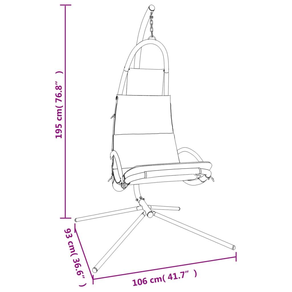 VidaXL Balançoire de jardin acier  