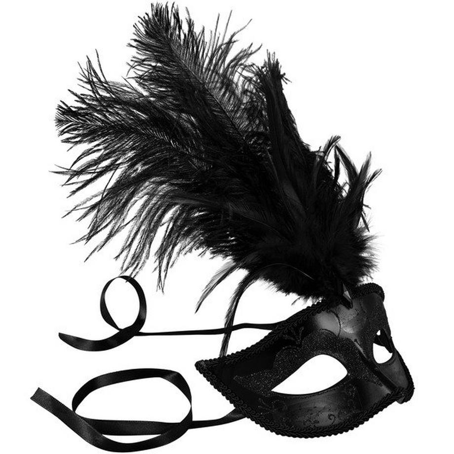 Tectake  Maschera veneziana con piume 