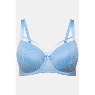 Ulla Popken Reggiseno con Ferretto Nastri Decorativi Pizzo  