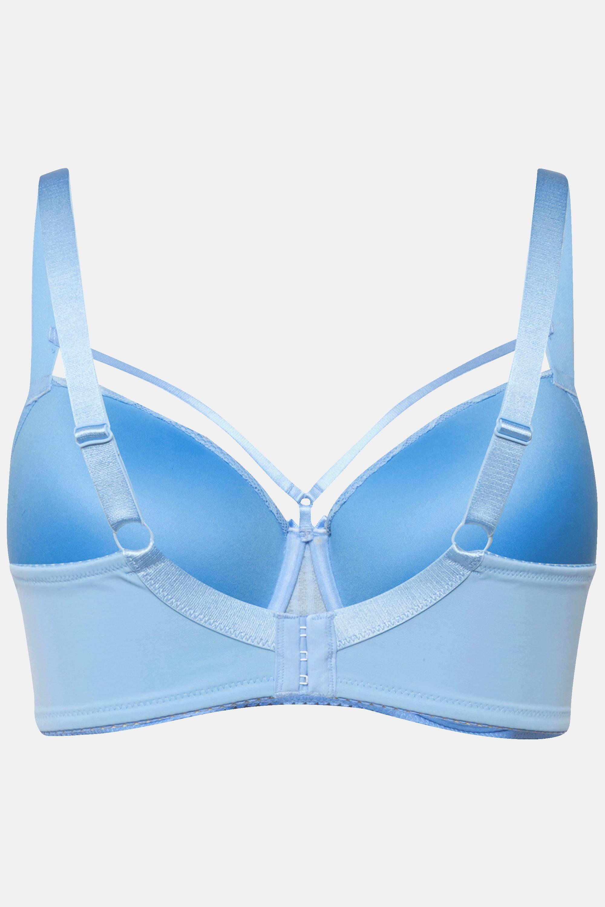 Ulla Popken Reggiseno con Ferretto Nastri Decorativi Pizzo  