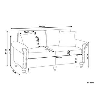 Beliani 3 Sitzer Sofa aus Polyester Klassisch OTRA  