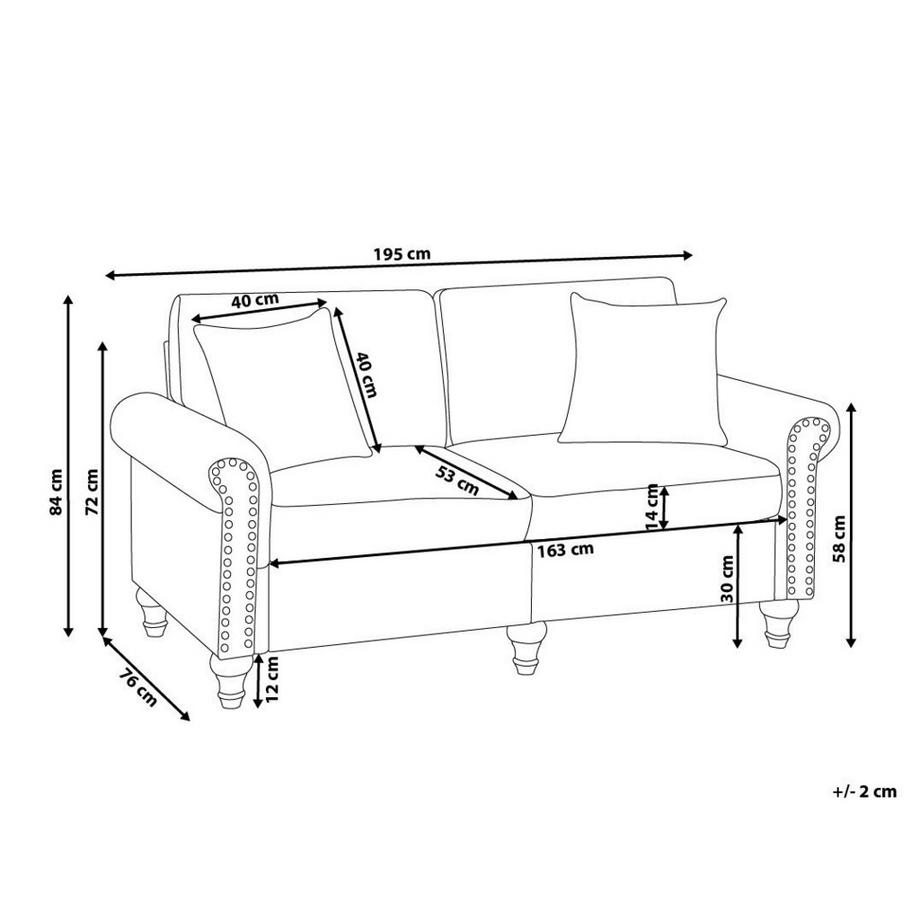 Beliani 3 Sitzer Sofa aus Stoff Klassisch OTRA  