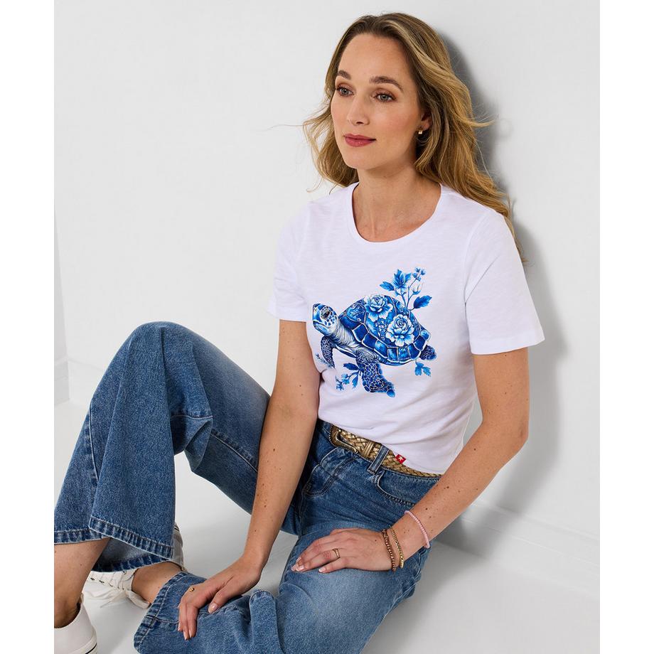T-shirt à motif tortue