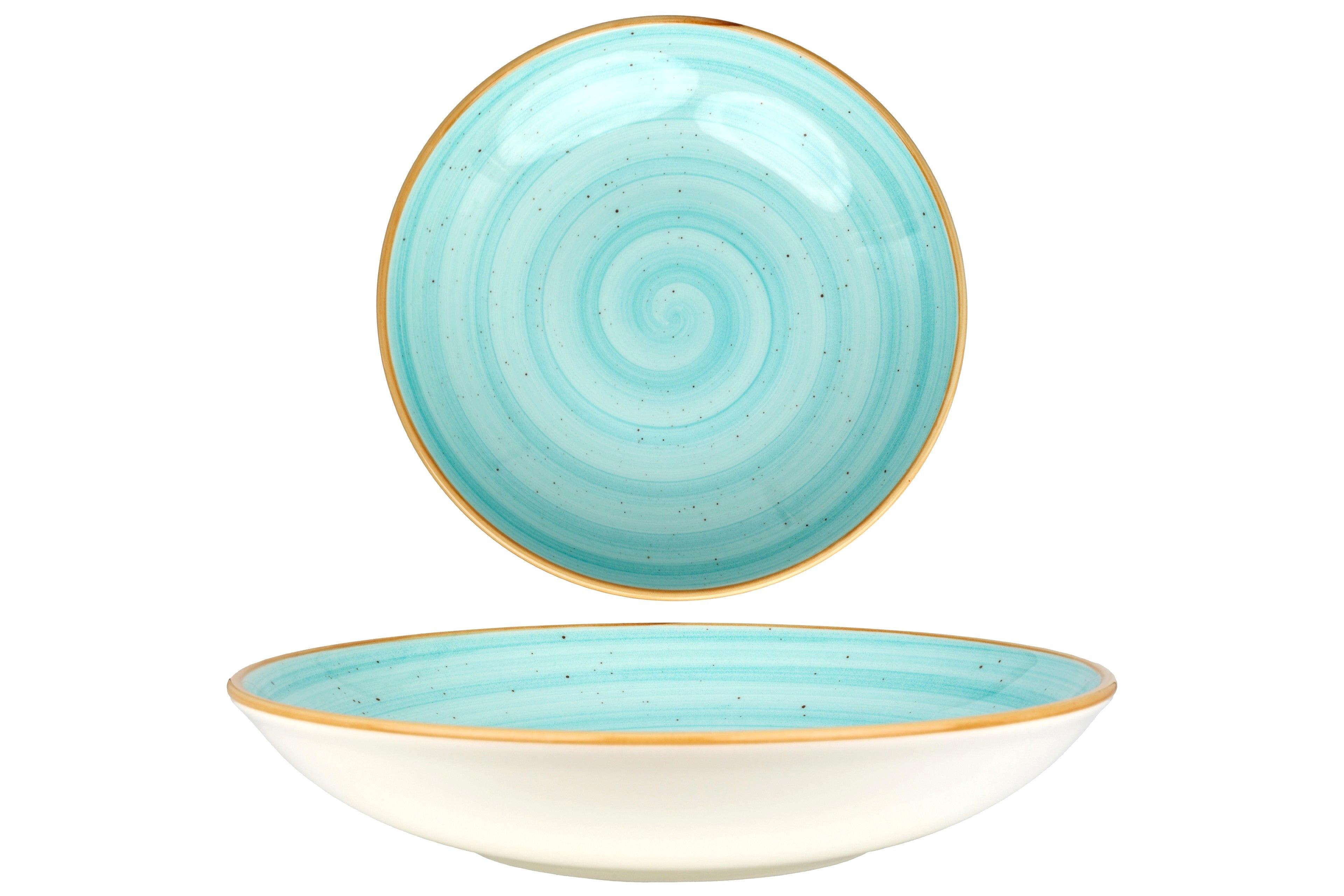 Bonna Piatto profondo - Aqua -  Porcellana - 25 cm 1300 cc- set di 6  