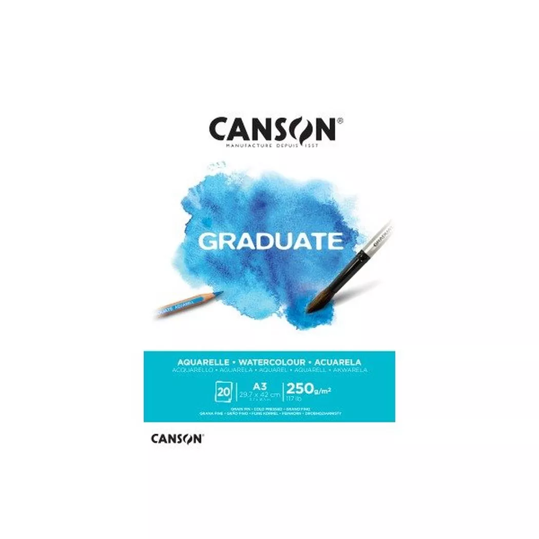CANSON Studienblock GRADUATE AQUARELLE, DIN A3