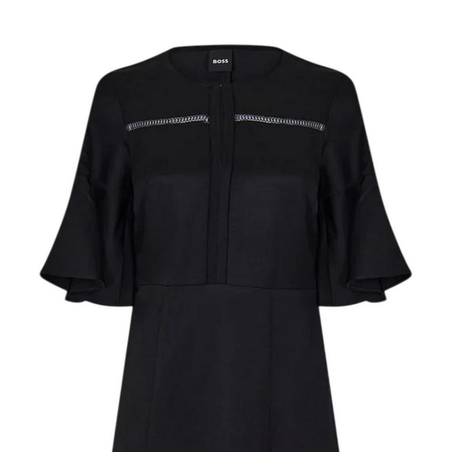 BOSS Dileina Kleid Mit Ausgestelltem Rock, Rundhalsausschnitt  
