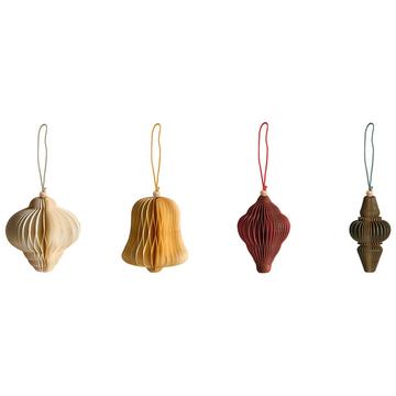 Weihnachtsbaumschmuck 20er Set aus Papier Klassisch MALSELVA