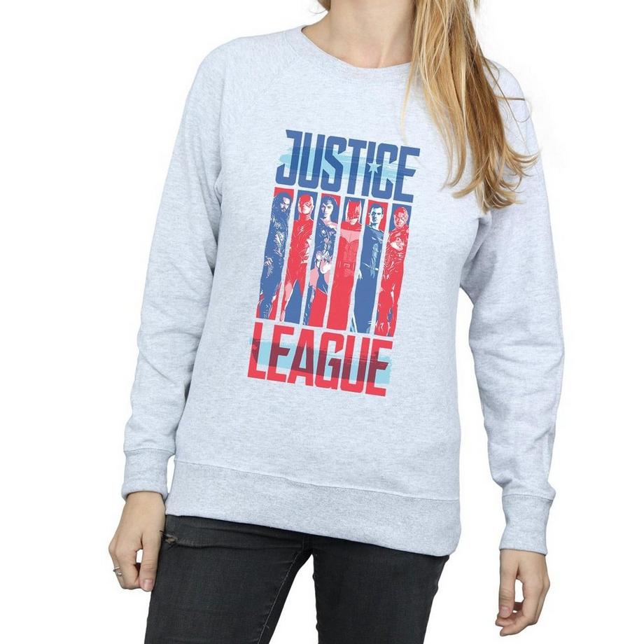 DC COMICS Justice League Felpa Stampata Slim Fit  