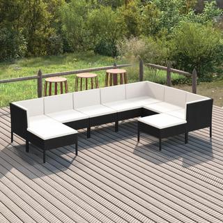 VidaXL Salon de jardin rotin synthétique  