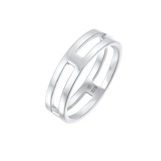 Kuzzoi  Bague Herren Bandring Steg Massiv 925 Silber 