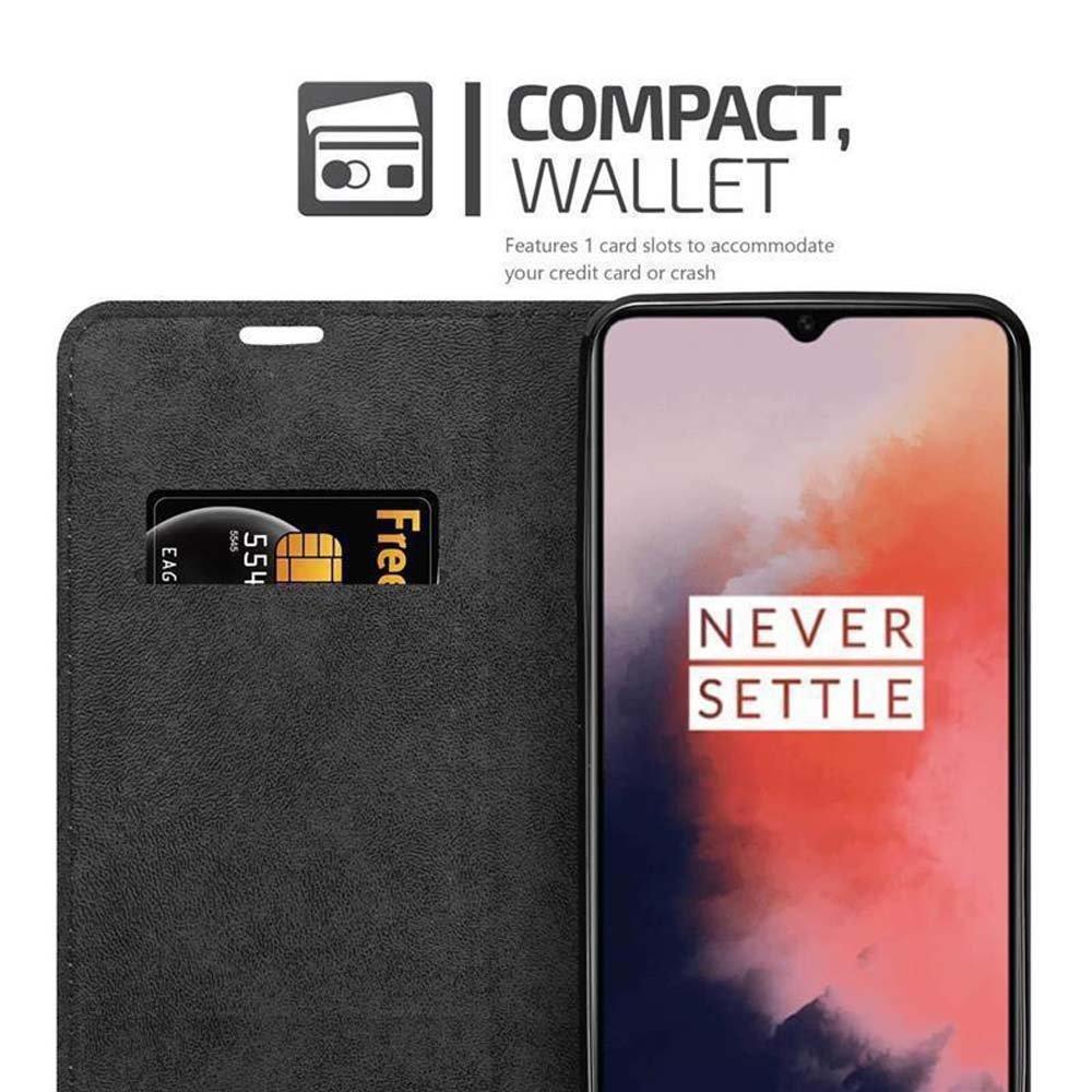 Cadorabo  Housse compatible avec OnePlus 7T - Coque de protection avec fermeture magnétique, fonction de support et compartiment pour carte 