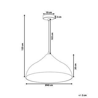 Beliani Lampe suspension en Métal Moderne ISKAR  