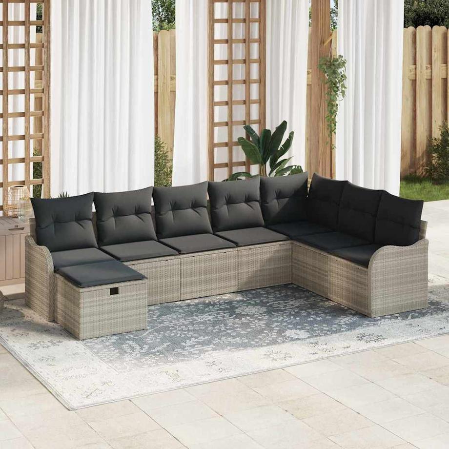 VidaXL Set Divano da Giardino Polyrattan  