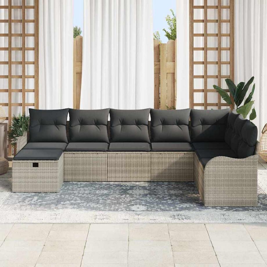 VidaXL Set Divano da Giardino Polyrattan  