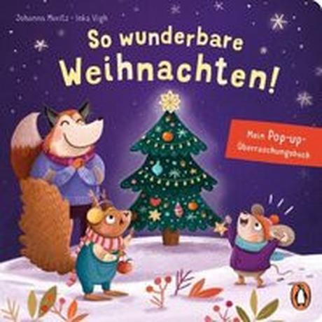 So wunderbare Weihnachten! - Mein Pop-up-Überraschungsbuch Moritz, Johanna; Vigh, Inka (Illustrationen) Couverture rigide 